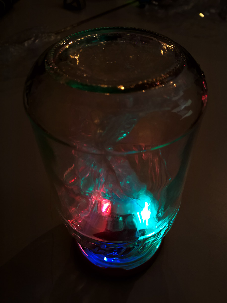 Lightpainting LED Einmachglas